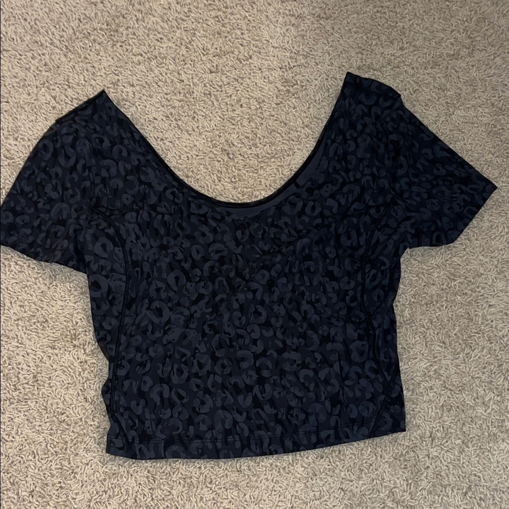 Lululemon Athletica Black Leopard Print top
